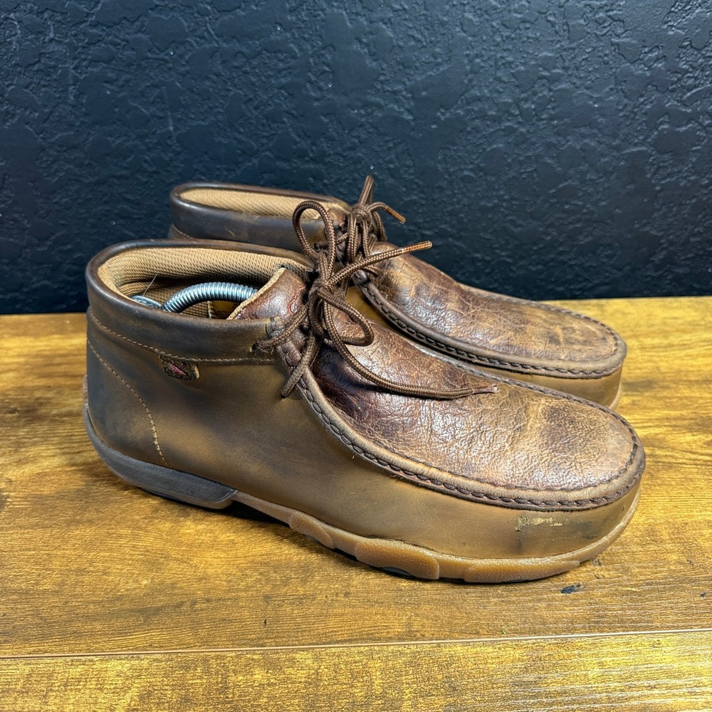 Twisted X MDMNT01 Brown Leather Composite Toe Driving Moc Mens Size 9M
